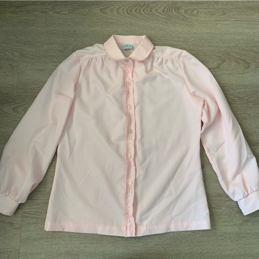 Vintage Styled by Terry Pink Button Down Size L